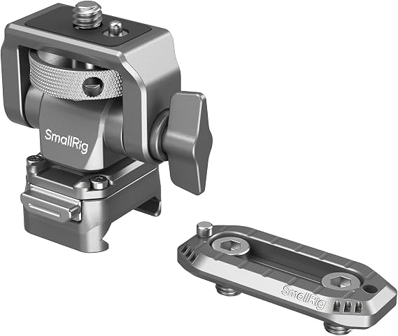 SMALLRIG HawkLock Quick Release Camera Monitor Mount with NATO Rail | Max payload 2.5 kg for camera field monitors. Swivel 360, Tilt 160