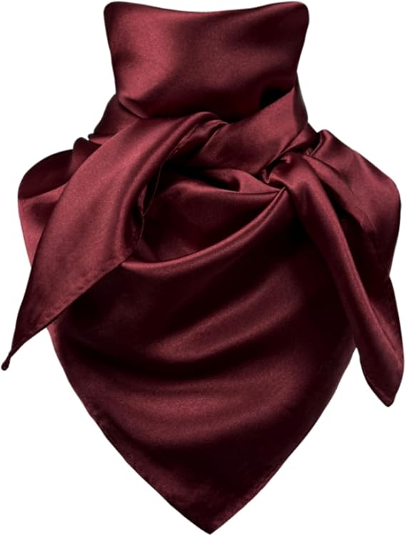 Men's Women's Wild Rag, Western Bandana Cowboy Scarves,Silk Feel Rancher Necker Chief