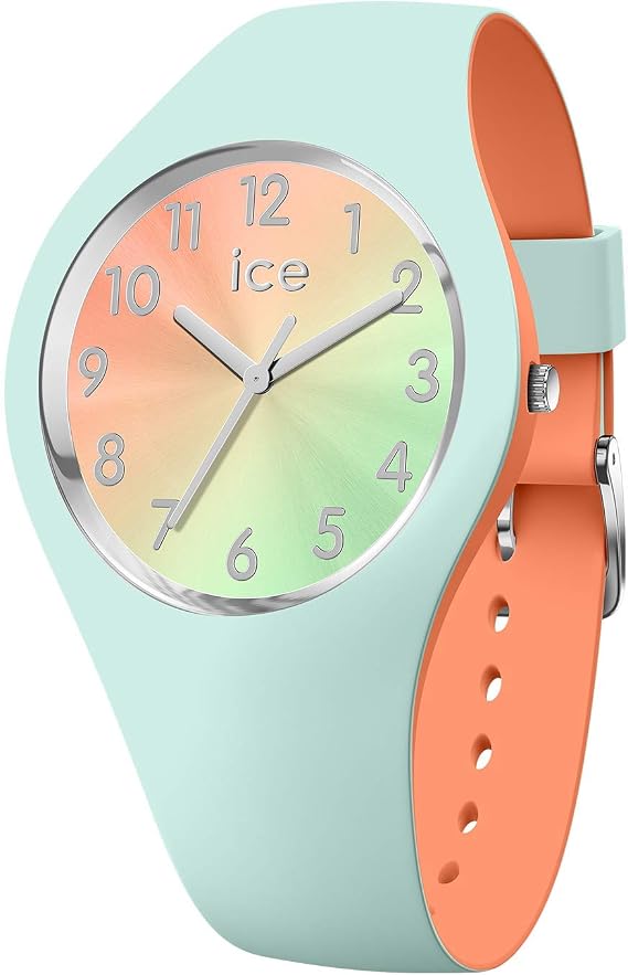 ICE-WATCH - ICE duo chic Aqua coral - Women's wristwatch with silicon strap - 016981 (Small)
