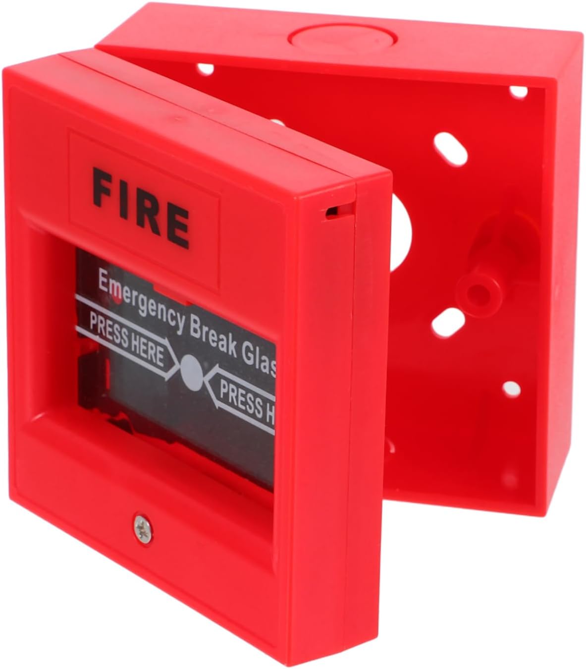 Resettable Manual Fire Alarm Button Key Reset Emergency Call Point Switch for Traditional Fire Alarm Systems Red Color