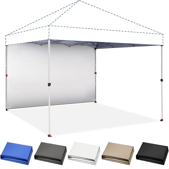 CROWN SHADES Sidewall Only for 10x10 Pop up Canopy Tent (1pc, Beige)
