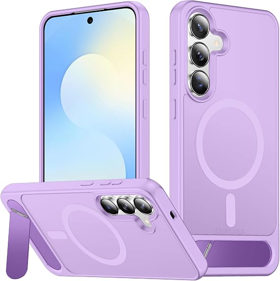 SPIDERCASE for Samsung Galaxy S25 FE Case,Built-in Stand,Light Purple