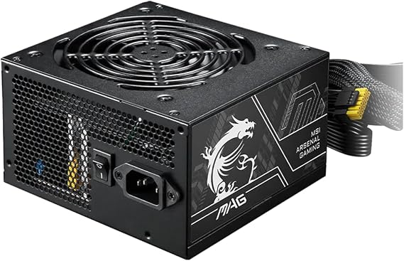 Msi Mag A650bn Pcie5 Ii 650w 80+ Bronze Atx 3.1 Pcie 5.1 Power Supply