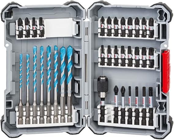 Bosch Professional 35 parça MultiConstruction matkap ve Impact Control tornavida ucu seti (Pick and Click, HEX-9, matkap, darbeli ve darbeli matkap aksesuarı)
