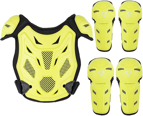 Professional Kids Motorcycle Gear Motocross Chest Protector Dirt Bike Youth Motorcycle Riding Gear Body Armor with Knee Pads Elbow Pads