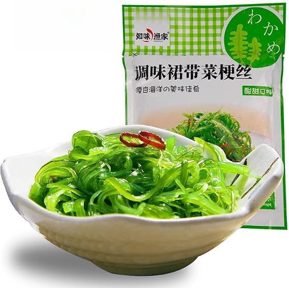 Instant Vegetables Snacks & Side Dishes 300G/Bag, Seaweed Snacks, Seaweed Salad, Skirt Pickled Vegetables, Spicy Kimchi, Casual Snack, Vegan, Seasoned Dishes (1 Bag)