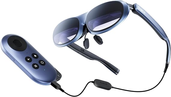 Rokid AR Joy Pack/Smart Glasses/Augmented Reality Wearable Headset with Video Display, Myopia-friendly Portable 1080P Screen, Viewable on Android/iOS/PC/Tablet/Game Console