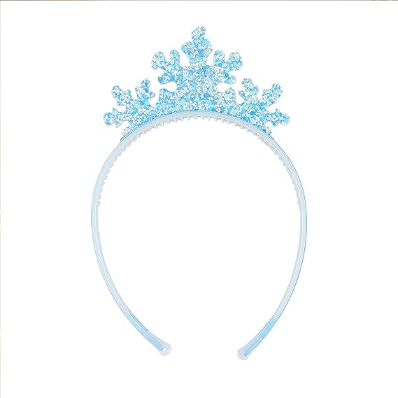 Blue Snowflake Headband Christmas Hair Band Glitter Snowflake Hair Hoop Women Girl Hair Accessories for Winter Christmas New Year Party Festival Supplies (Blue)