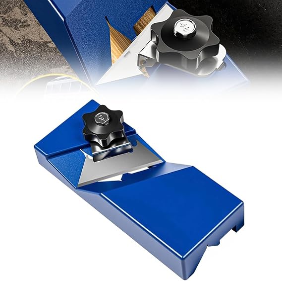Portable Precise Hand Plane Gypsum Board Cutting Tool,Plasterboard Fast Cutter,45/90 Chamfering Planing Deburring Tool (Blue)