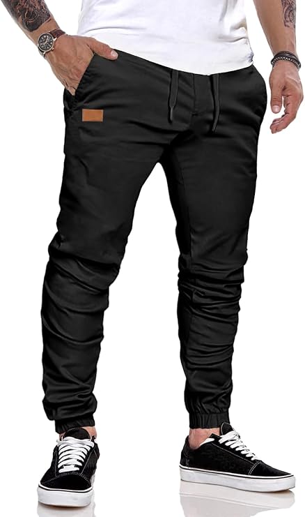 JMIERR Herren Jogginghose Baumwolle Atmungsaktive mit Taschen