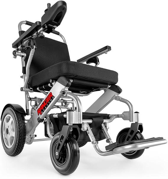 Porto Mobility Ranger Quattro Ultra 600W Motor Exclusive Lightweight Foldable Electric Wheelchair, Weatherproof, Stronger, Longer Range Super Horse Power, Dual Motor, All Terrain