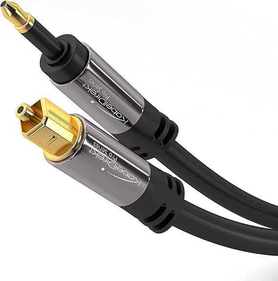 KabelDirekt – Optical Audio Mini-TOSLINK Cable – 1.5m