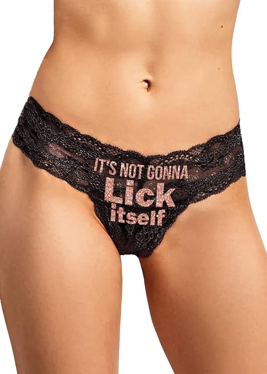 RhinestoneSash Womens Funny Sayings Panties - Humorous Panty for Bachelorette Party - Lingerie Gifts for Women