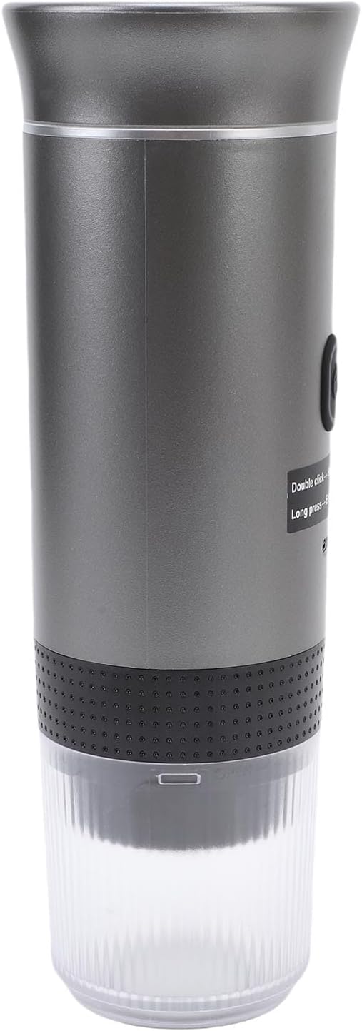 Dpofirs Portable Espresso maker, Travel Electric Espresso Machine, with USB C, Compatible with Ground Coffee Capsule, Car Self Heating Coffee Maker, for RV Hiking Home Gray