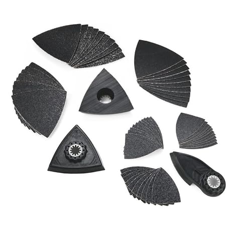 Fein Best of Starlock Sanding Set | Sanding in Tight Corners, Edges & Surfaces, Includes Sanding Pads, Sanding Finger & Sanding Sheets, 63 Pieces - 35222967280
