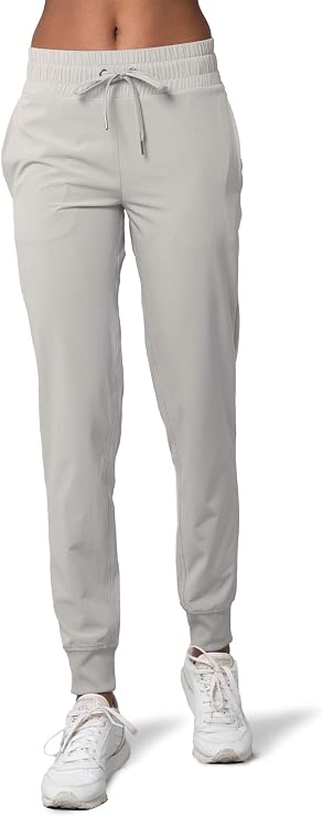Kyodan Womens Elastic Waistband Slim Fit Lightweight Pant with 28" Front Pocket