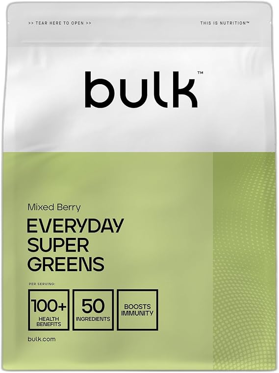 Bulk Everyday Super Greens Powder | Mixed Berries | 30 Servings | with 50 Vitamins, Minerals & Superfoods | High in Vitamin C, D & B12 | Supports Immunity & Daily Wellness