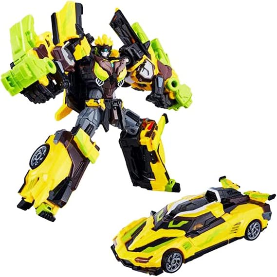 Metal Cardbot S SPARKBIT Spark Bit Yellow Transforming Robot Sports Car