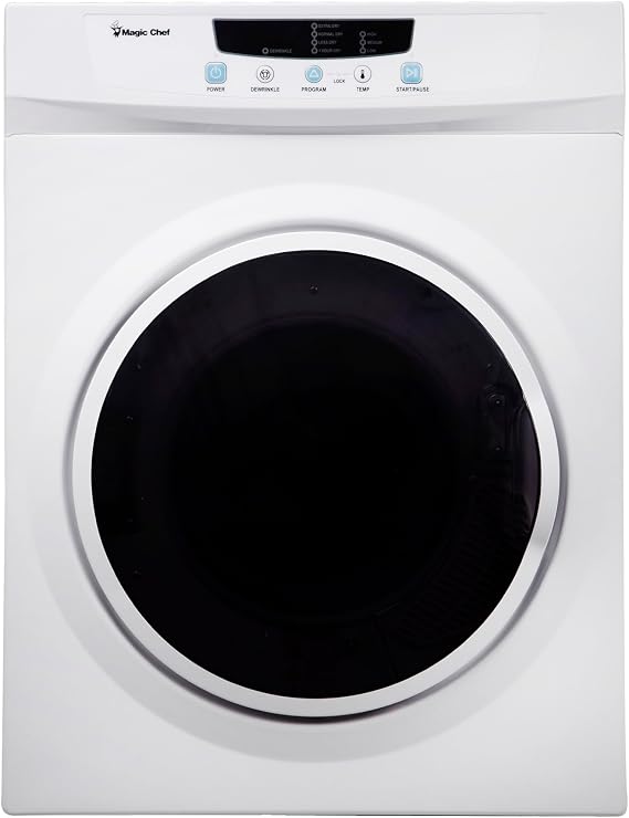 Compact 3.5 cu. ft. Electric Dryer in White