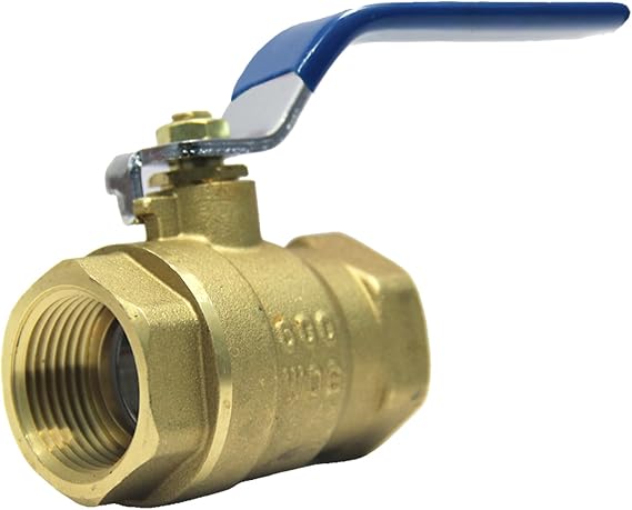 1 inch ball valve NPT Female Threaded Brass Ball Valve, US Standard 1 Brass Body Ball Valve, 600 WOG Full Port Ball Valves Heavy-Duty water shut off valve- 1 inch