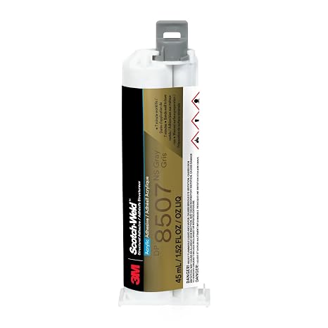 3M Scotch-Weld Acrylic Adhesive DP8507NS, Gray, 45 mL, Duo-Pak, 1 Each