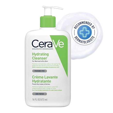 CeraVe feuchtigkeitsspendende Reinigungslotion für normale bis trockene Haut 473 ml Lotion