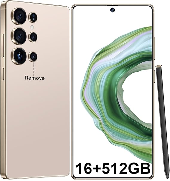 JQAKP I25 Ultra Smartphone 16+512GB | Android 14 | Snapdragon 8 Gen 3 | 68MP+108MP Dual Camera | 7000mAh Battery | 6.99" FHD+ Display | Outperform Competitors in Speed & Power (Desert Titanium)