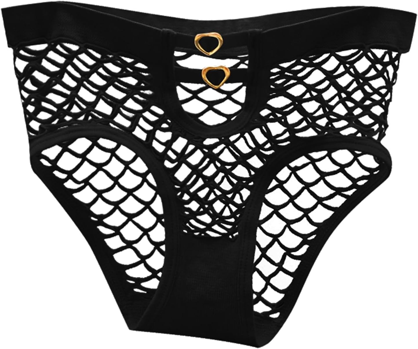Sexy Fishnet Underwear for Women High Waist Lingerie Cut Out Mesh Panties See Through Cheeky Hipsters Bikini Briefs