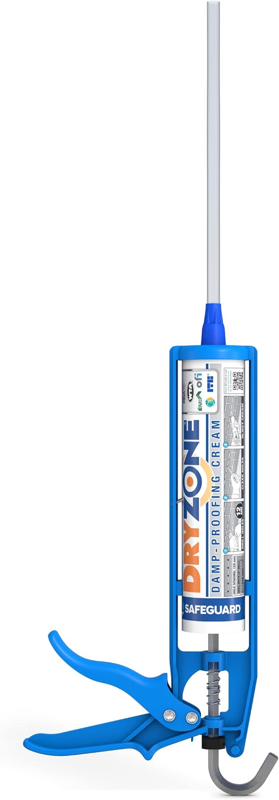 Dryzone Damp Proofing Cream (310ml DPC Injection + Cox Mastic Gun) High-Strength, BBA & WTA Approved Rising Damp Treatment