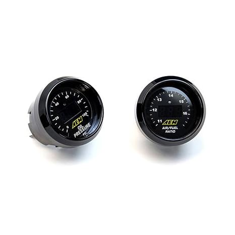 AEM Universal 2 Gauge Set Kit 52mm UEGO WideBand Air/Fuel Ratio + Oil Pressure