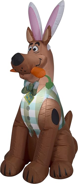 Gemmy 4 FT Scooby-Doo Easter Inflatable Lighted Airblown Cartoon Blow Up Outdoor Yard Decoration