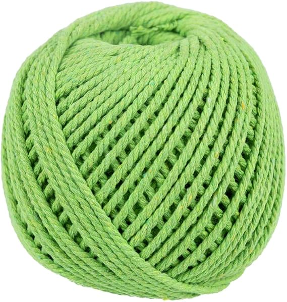 Craft County | 100% Cotton Rope | 3MM Size | 50 Meters, 100 Meters, 150 Meters | 18 Beautiful Colors | Perfect for Macrame, Plant Hangers, Knotting, and DIY Projects
