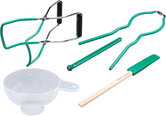 Granite Ware 5-Piece Essential Canning Tools Set - Lid Wrench, Funnel, Jar Lifter, Bubble Remover, Magnetic Lid Lifter - Must-Have Canning Equipment for Preserving Fruits & Vegetables