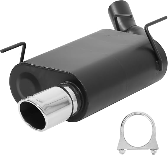 Flowmaster 17421 American Thunder Axle-Back Exhaust Kit 2.5 Inch Aluminized Steel 4 Inch Polished 304 Stainless Steel Tips Compatible with 2005-2009 Ford Mustang 4.0L V6 Coupe or Convertible