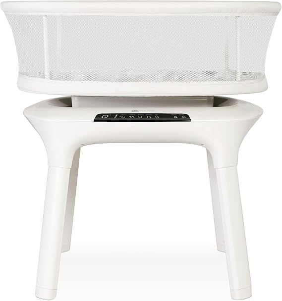 4moms MamaRoo Sleep Bassinet, Supports Baby's Sleep with Adjustable Features - 5 Motions, 5 Speeds, 4 Soothing Sounds and 2 Heights