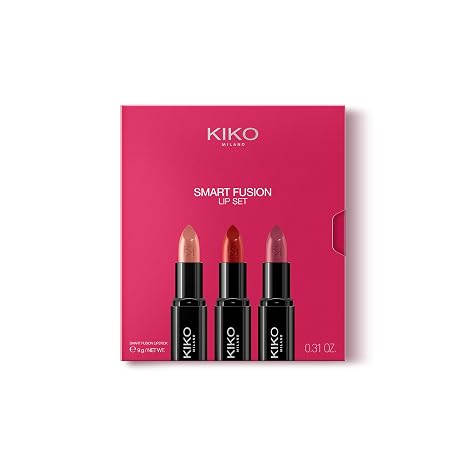 KIKO Milano Smart Fusion Lip Set | 3 Radiant-Finish Lipsticks