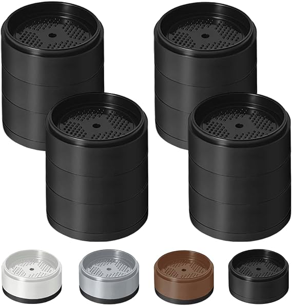 Bed Risers 1 inch, 2 inch, 3 inch, 4 inch Heavy Duty, Adjustable Furniture Riser for Table Desk Couch Sofa Chair Refrigerator Washing Machine, Stackable Bed Raisers Blocks (Black 4 Pack, 1+1+1 inch)