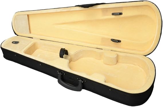 Vasitelan 4/4 Full Size Violin Hard Case Basic Professional Triangular Shape Backpack,Violin Triangle Case (Beige)
