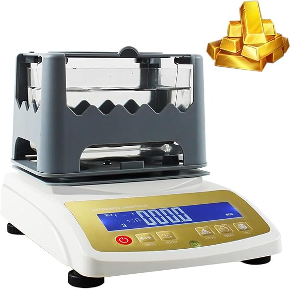 Digital Electronic Precious Metal Gold Purity Tester Combined with High-Precision Solid Density Meter Gravimeter, Offering Accurate Results for Gold, Silver, Platinum 300K