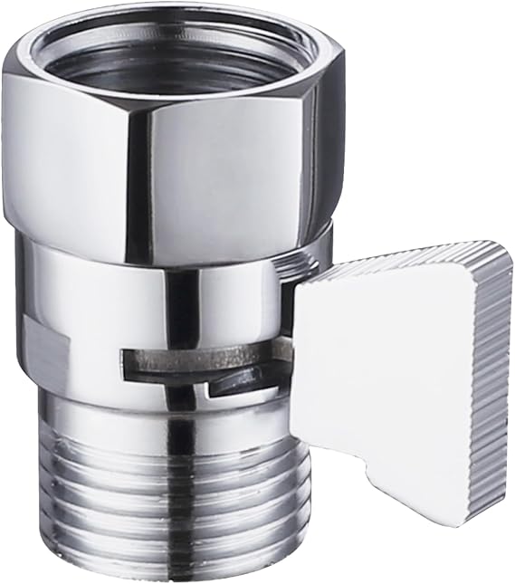 Aomasi Water Flow Control Valve, Solid Brass Shower Head Flow reducer, Chrome