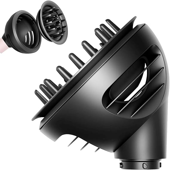 Wave + Curl Diffuser Attachment for Dyson Airwrap i.d. HS01 HS05 HS08Dome and Diffuse Modes for Curl Wave Hair, Hair Dryer Diffuser | Extra-Large Design for Thick/Curly Hair | Heat-Safe