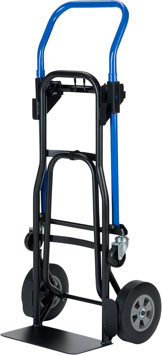 Harper Trucks 3 in 1 Quick Change Steel Convertible Hand Truck with Nose Extension, 500 lbs. Capacity (JDCJ8523EN)