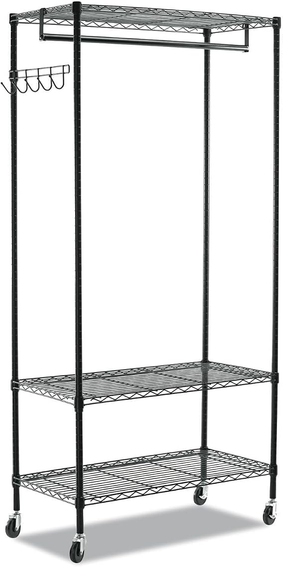 Alera Wire Shelving Garment Rack (Black)