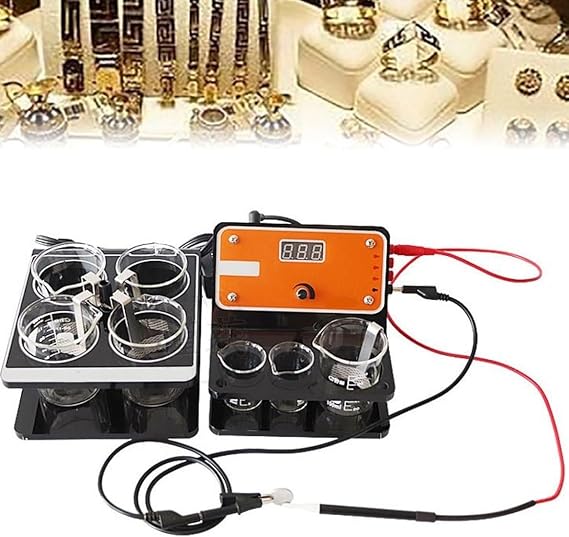 Plating Machine Jewelry Pen-Type Electroplating Machine Brush Plating System for Gold Silver Rose Gold Nickel Plater Repair Making Processing Tools Plating Machine Kit(B)