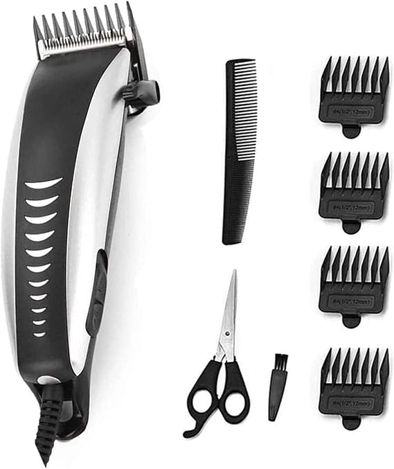 6 Piece Styling Kit with Hair Clipper and Beard Trimmer for Total Body Grooming