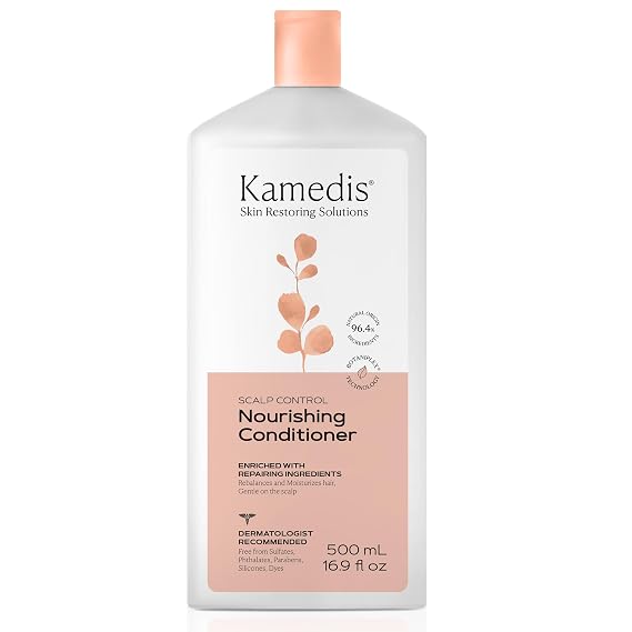 KAMEDIS Hair Conditioner Botanicals-Based. Moisturizer for Dry Damaged Hair & Sensitive Scalp. Contains Shea Butter, Coconut Oil & Argan Oil.16.9 Fl Oz.