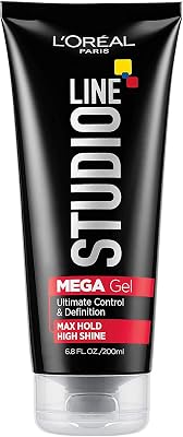 LOreal Paris Studio Line Mega Gel Max Hold for Unisex,Camellia,6.8 Fl Oz