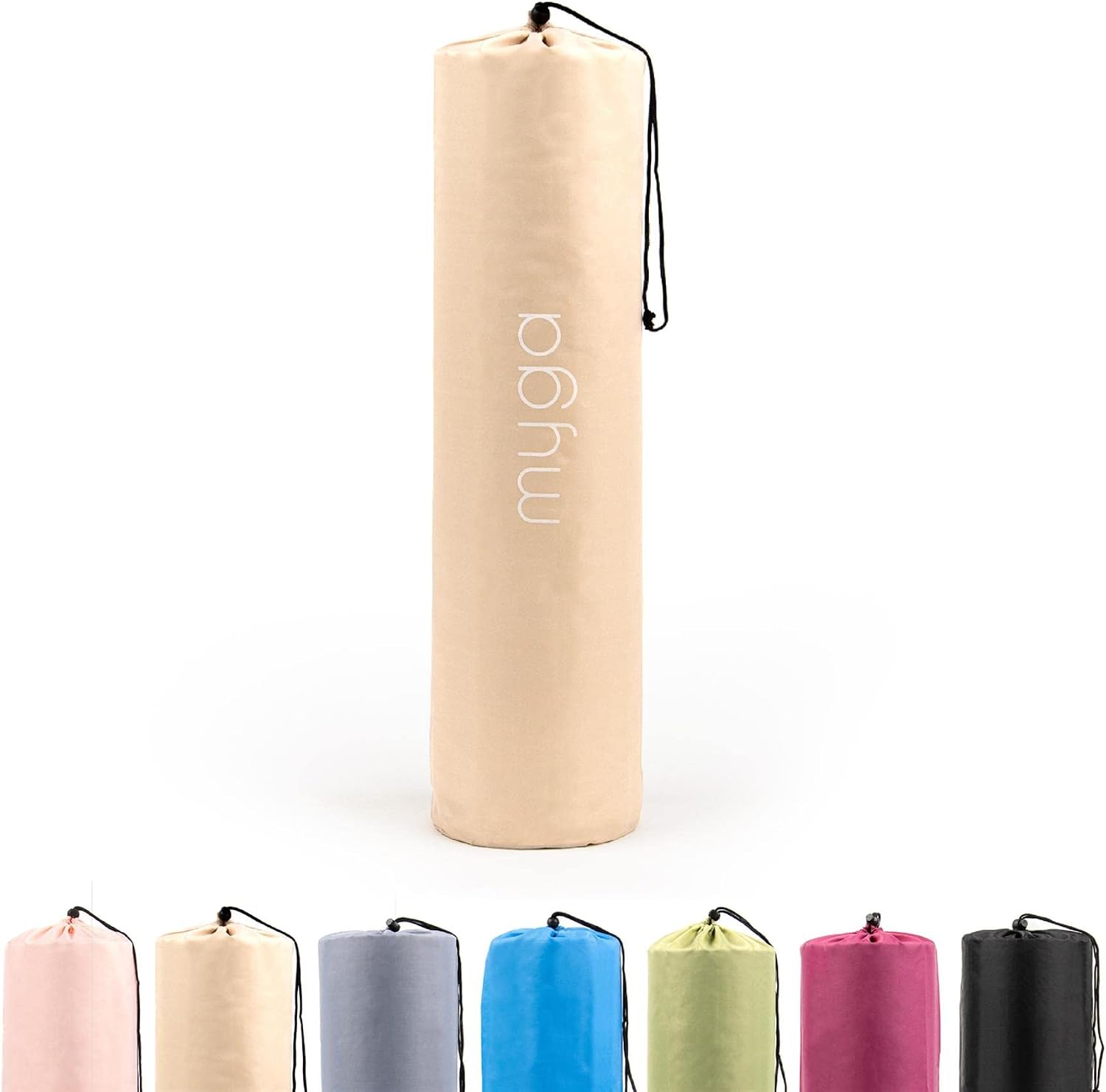 Myga Yoga Mat Bag - Compact Carry Bag for Yoga, Pilates, Fitness & Exercise Mat with Adjustable Strap for Women & Men - Lightweight Waterproof Travel Bag for Home Gym and Studio - Choice of Colour