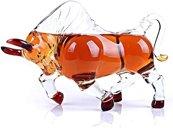 El Matador Crystal Bull Bourbon Decanter