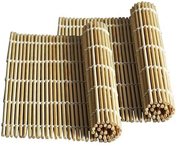 JapanBargain, Set of 2 Bamboo Sushi Rolling Mats, 9.5" Sushi Roller Mat Maker for Homemade Sushi, Eco-Friendly Bamboo Roll Mat for Sushi Making